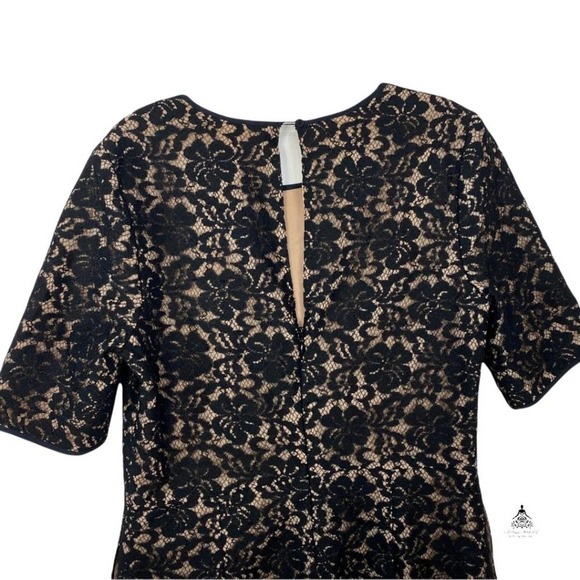 BCBGMAXAZRIA Black Lace Overlay Romper S - Picture 4 of 7